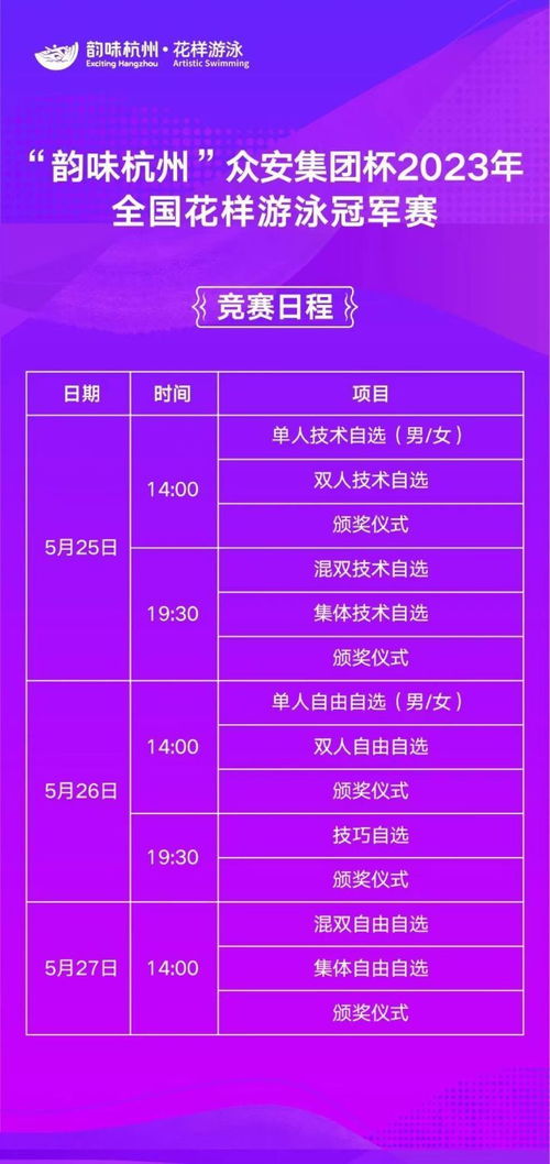 杭州首秀，巔峰對決！國內頂尖花樣游泳賽事本周四盛大啟幕